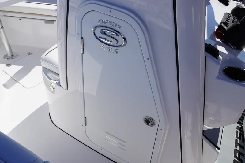 Slide: The Image of 2027 Sportsman Open 232 Center Console boat interior, featuring sleek design and modern controls. - 23