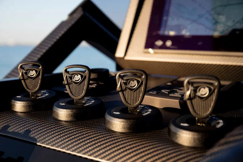 Slide: The Image of Control panel of 2026 Wally wallytender48X yacht with sleek design and advanced technology. - 12