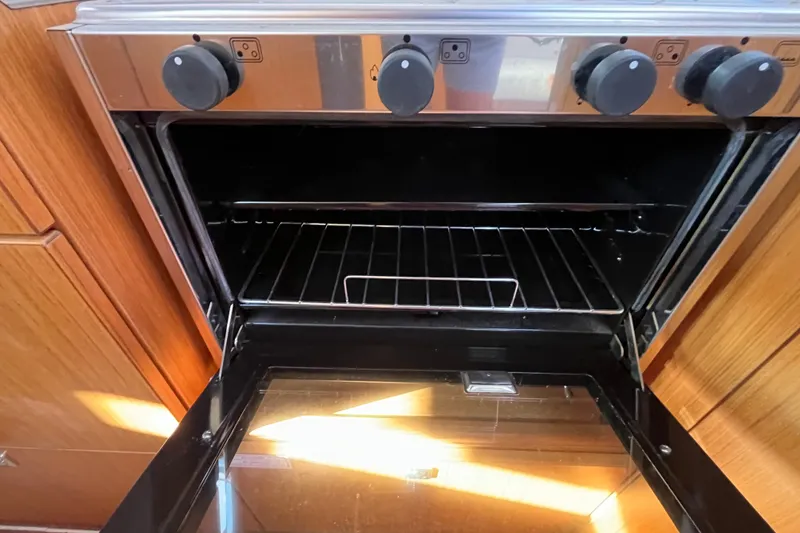Slide: The Image of Open oven in Bavaria Vision 46 yacht kitchen, 2013 model. - 25