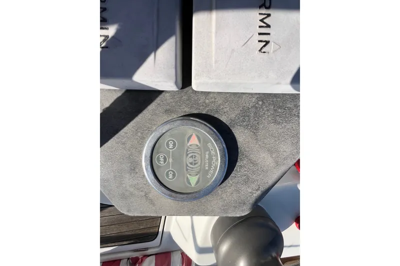 Slide: The Image of Control panel of a 2013 Bavaria Vision 46 yacht with Garmin equipment. - 14
