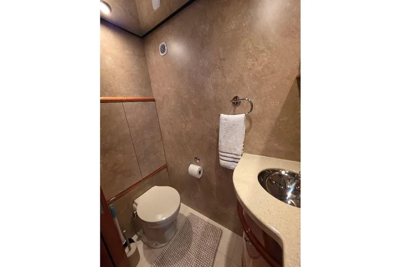 Slide: The Image of Luxurious bathroom in 2008 Neptunus Flybridge MY yacht with modern fixtures. - 137