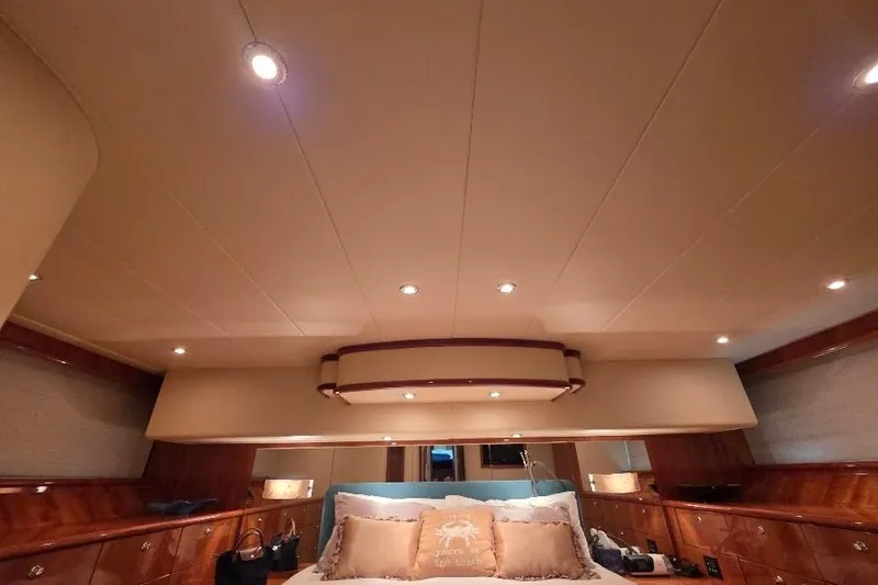 Slide: The Image of Luxurious interior of 2008 Neptunus Flybridge MY yacht with elegant lighting and wood accents. - 151