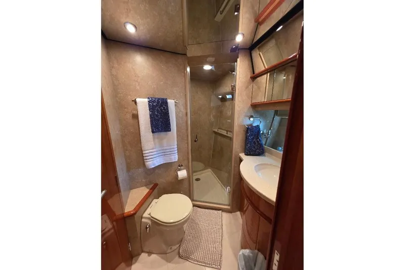 Slide: The Image of Luxurious bathroom in 2008 Neptunus Flybridge MY yacht with shower and elegant fixtures. - 131