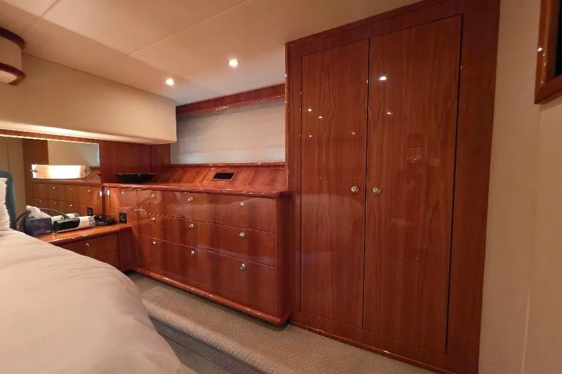 Slide: The Image of Luxurious wood-paneled cabin interior of 2008 Neptunus Flybridge MY yacht. - 152