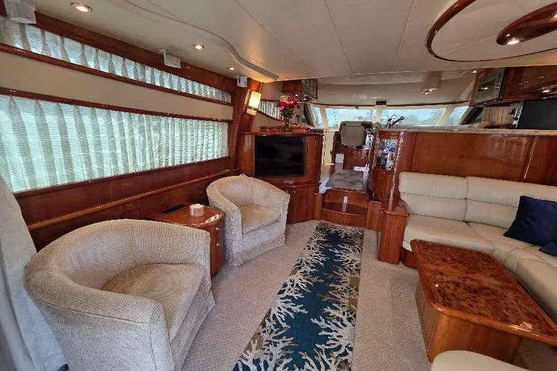 Slide: The Image of Luxurious interior of 2008 Neptunus Flybridge MY yacht with elegant seating and decor. - 84