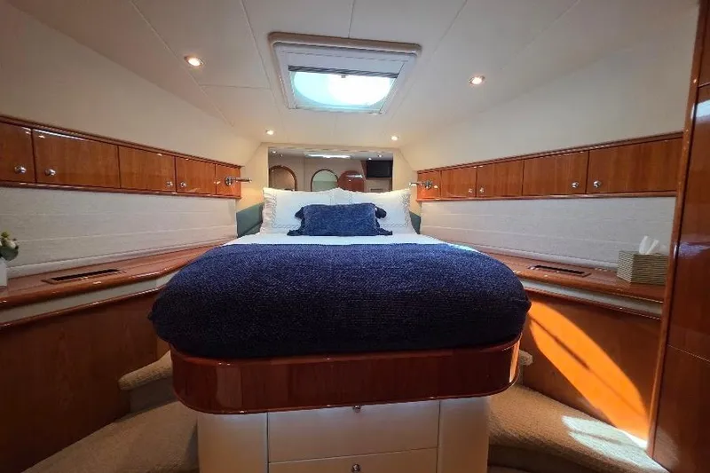 Slide: The Image of Luxurious cabin interior of 2008 Neptunus Flybridge MY yacht with elegant wood finishes. - 120