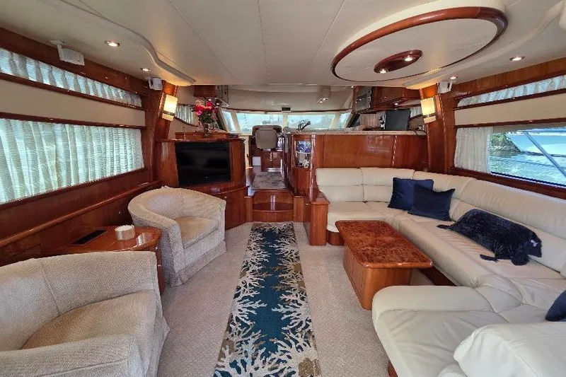 Slide: The Image of Luxurious interior of 2008 Neptunus Flybridge MY yacht with elegant seating and decor. - 51