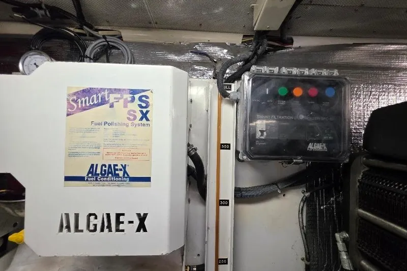 Slide: The Image of Algae-X fuel polishing system in 2008 Neptunus Flybridge MY engine room. - 162
