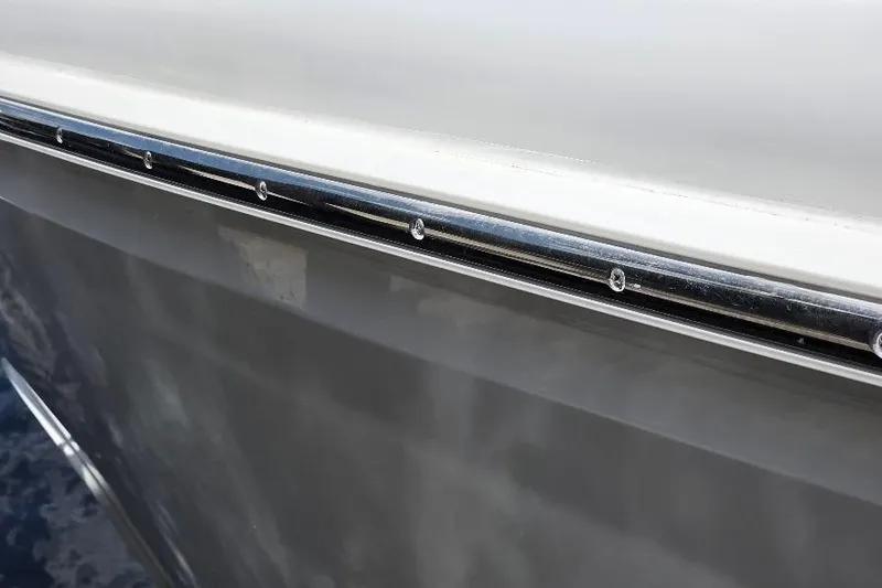 Slide: The Image of Close-up of 2008 Neptunus Flybridge MY yacht's sleek exterior detail. - 172
