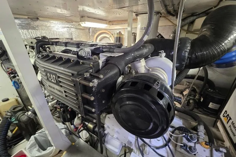 Slide: The Image of Engine room of 2008 Neptunus Flybridge MY with CAT marine power engine. - 159