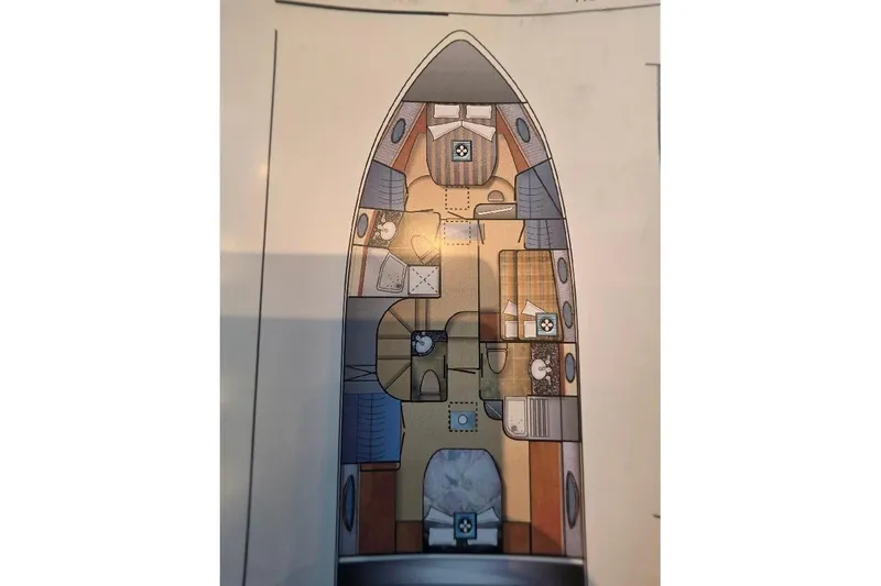 Slide: The Image of Floor plan of a 2008 Neptunus Flybridge MY yacht interior layout. - 179