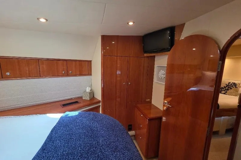 Slide: The Image of Luxurious cabin interior of 2008 Neptunus Flybridge MY yacht with wood finish. - 125