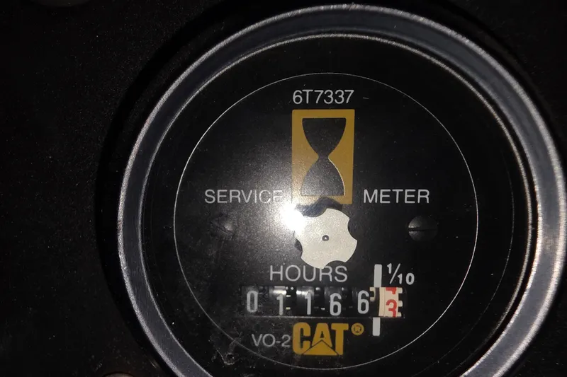 Slide: The Image of Service meter displaying 1766.3 hours on a 2002 Neptunus 56 Flybridge. - 43