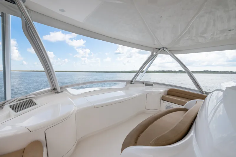 Slide: The Image of Luxurious interior of 2014 Viking 70C yacht with ocean view. - 32