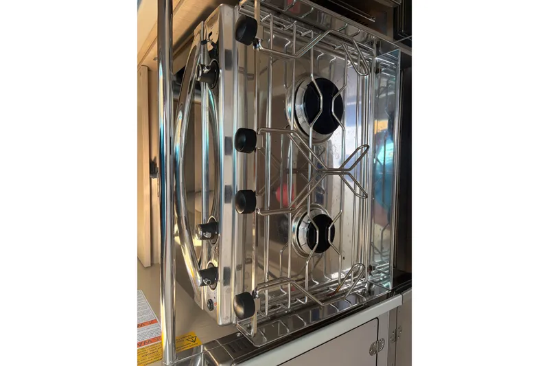 Slide: The Image of Stainless steel stove in 2021 Beneteau Oceanis 30.1 yacht kitchen. - 19