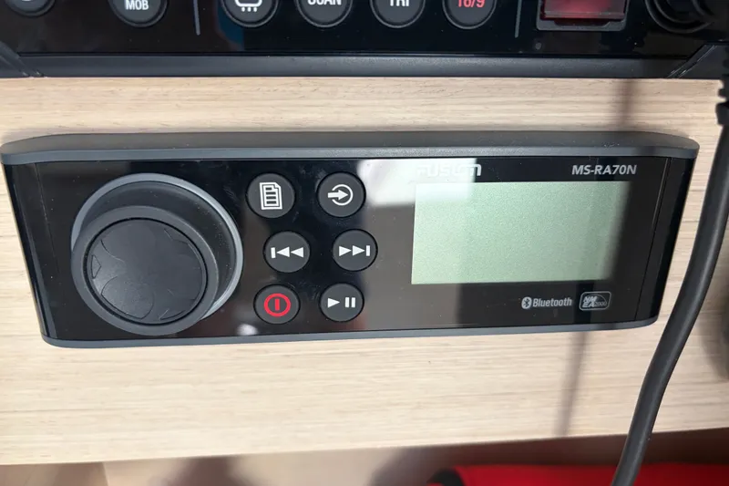 Slide: The Image of Fusion MS-RA70N marine stereo system on 2021 Beneteau Oceanis 30.1 yacht. - 9