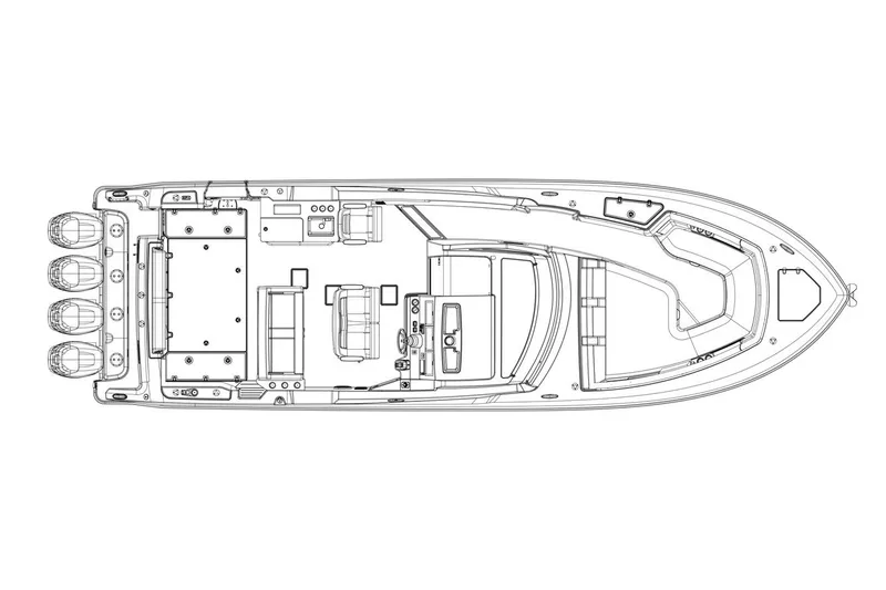 Slide: The Image of Manufacturer Provided Image: Top view layout of 2019 Boston Whaler 380 Realm boat. - 32