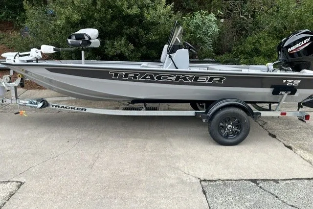 The Image of 2027 Tracker Bass Tracker 175 CC boat on trailer, side view, outdoors. - 0