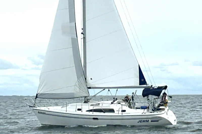 The Image of Sailing yacht Catalina 309, 2007 model, cruising on open water with full sails. - 0