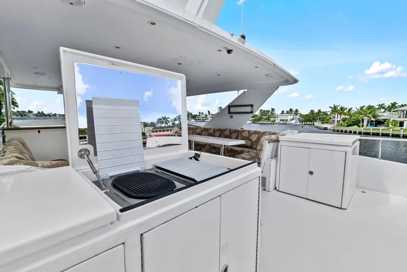 Slide: The Image of Flybridge grill on boat deck - 62