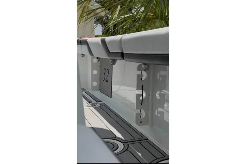 Slide: The Image of 2018 Yellowfin 32 Offshore boat interior with sleek design and modern fittings. - 10