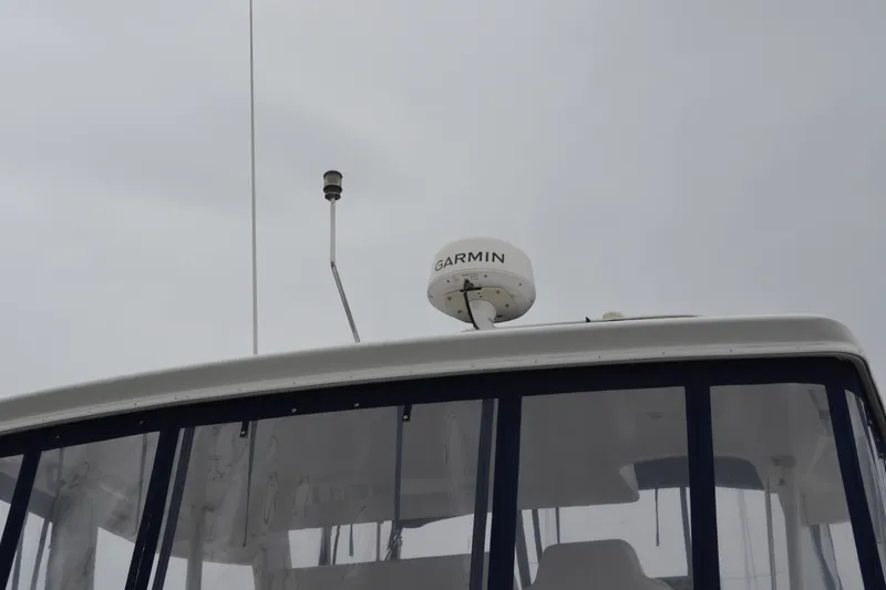 Slide: The Image of Carver 356 Aft Cabin Motor Yacht 2000 with Garmin radar on top. - 5