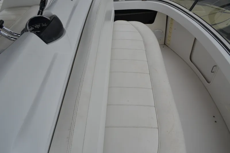 Slide: The Image of White seating area on a 2000 Carver 356 Aft Cabin Motor Yacht. - 24