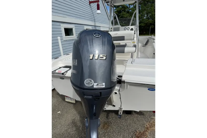 Slide: The Image of 2020 Tidewater 198 CC Adventure boat with Yamaha 115 outboard motor. - 11