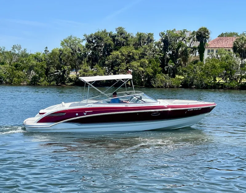 Slide: The Image of 2011 Formula 270 Bowrider cruising on a scenic river. - 2