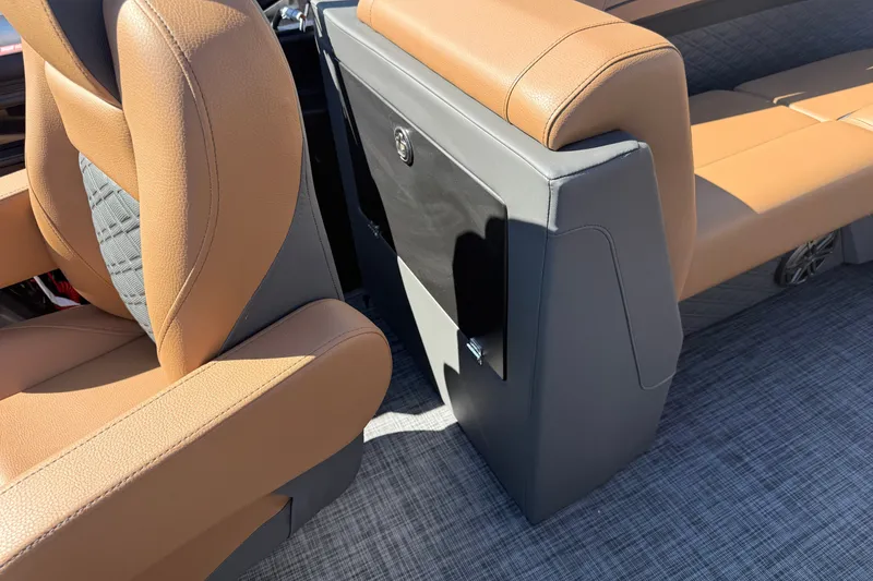 Slide: The Image of 2027 Whisper RLS 23V interior with tan leather seats and modern design. - 17