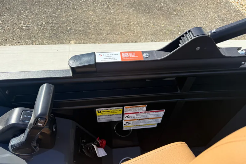 Slide: The Image of Interior view of Whisper RLS 23V 2027, featuring SureShade 1500 Series mechanism. - 16