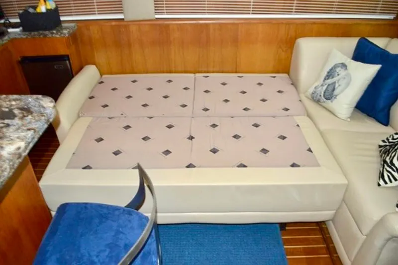 Slide: The Image of Interior of 1995 Hatteras 39 Convertible yacht with convertible sofa bed. - 5
