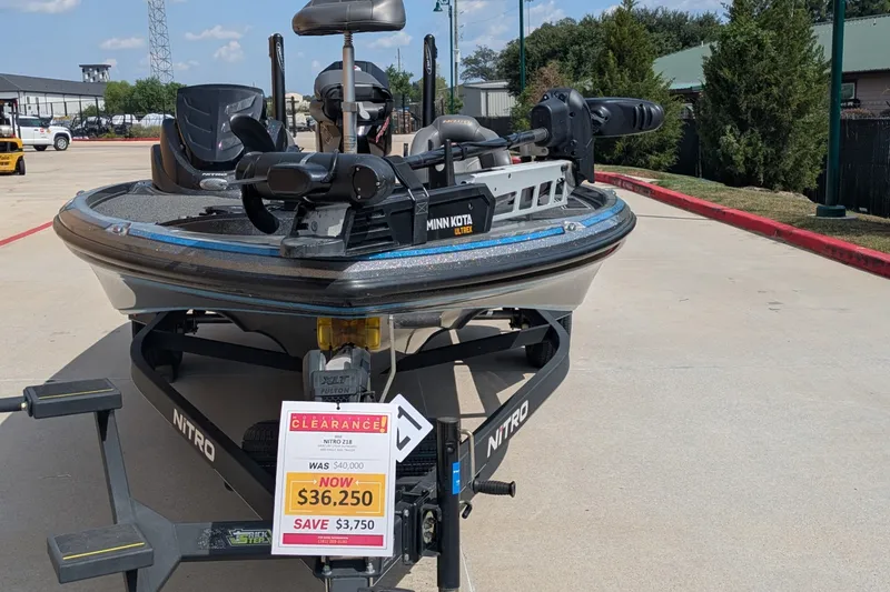 Slide: The Image of 2019 Nitro Z18 boat on clearance sale, priced at $36,250, saving $3,750. - 6