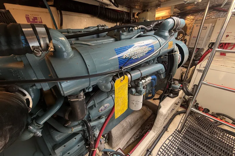 Slide: The Image of Engine room of a 1997 Tiara 3500 EXPRESS with Diamond Performance Series engine. - 30