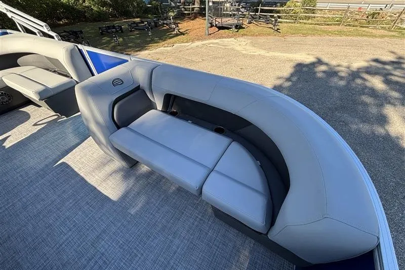 Slide: The Image of 2027 Sun Tracker Party Barge 18 DLX with spacious seating and modern design. - 14