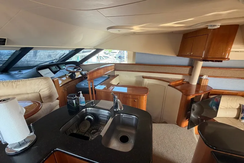 Slide: The Image of Luxurious interior of 2004 Neptunus 56 Flybridge yacht with modern amenities and elegant design. - 27