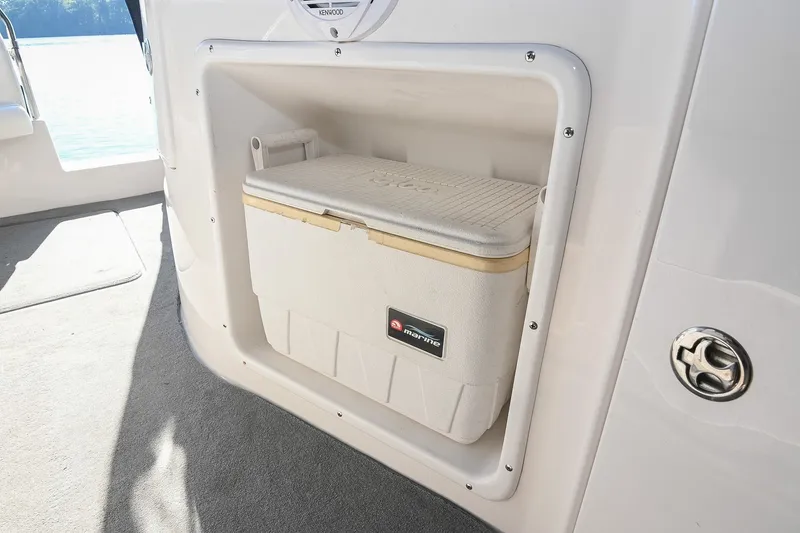 Slide: The Image of Built-in cooler on 2007 Regal Commodore 2665 boat, featuring a marine-grade design. - 17