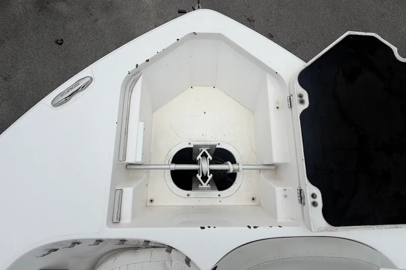 Slide: The Image of The bow of a 2020 Sea Fox 228 Commander with anchor compartment and storage. - 49