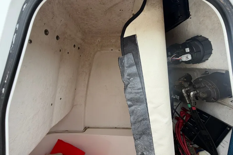 Slide: The Image of Interior view of a 2020 Sea Fox 228 Commander boat compartment with equipment. - 36