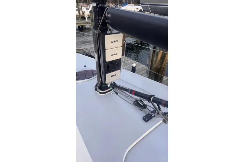 Slide: The Image of Sailing equipment on 2008 Melges 32 yacht with B&G instruments at dock. - 10