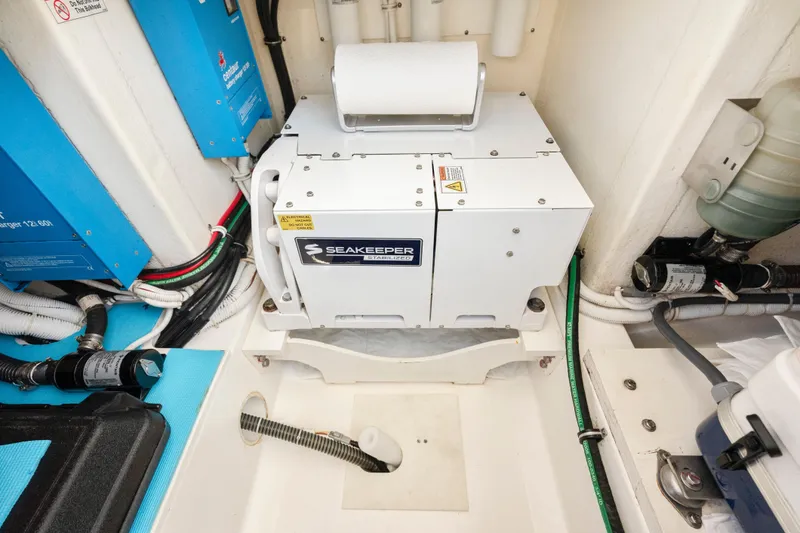 Slide: The Image of Seakeeper stabilizer system in 2022 Tiara Yachts 38 LS engine room. - 36