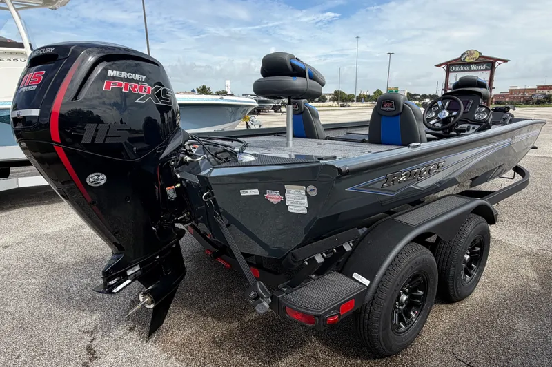 Slide: The Image of 2027 Ranger RT188P boat with Mercury Pro XS engine in parking lot. - 6