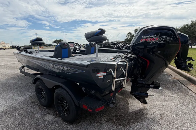 Slide: The Image of 2027 Ranger RT188P boat with Mercury Pro XS engine in a parking lot. - 109