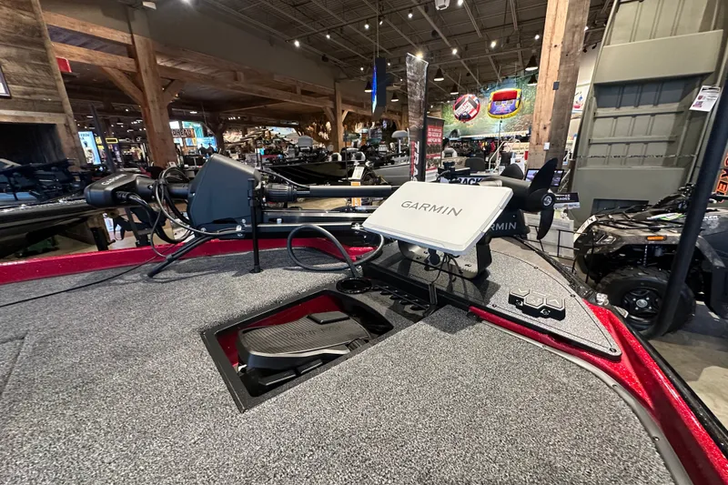 Slide: The Image of 2027 Nitro Z21 XL Pro boat with Garmin navigation system in showroom. - 12