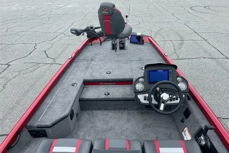 Slide: The Image of 2027 Ranger RT178 boat interior with steering wheel, seats, and control panel. - 5