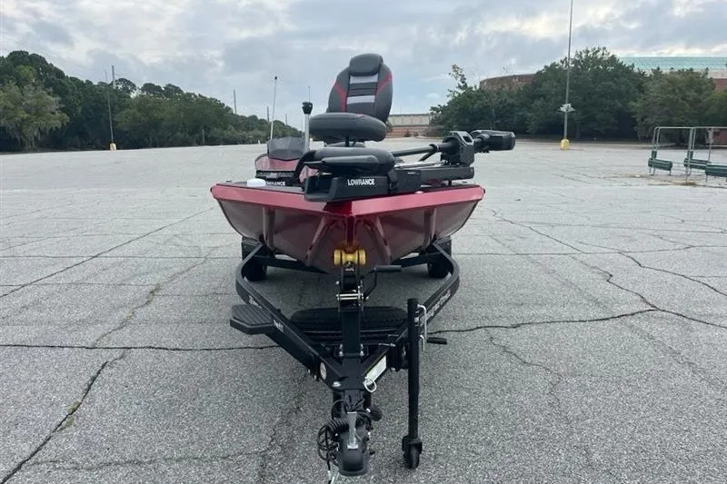 Slide: The Image of 2027 Ranger RT178 boat on trailer in parking lot, front view. - 13