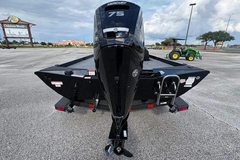 Slide: The Image of 2027 Ranger RT178C boat with Mercury 75 engine in parking lot. - 5