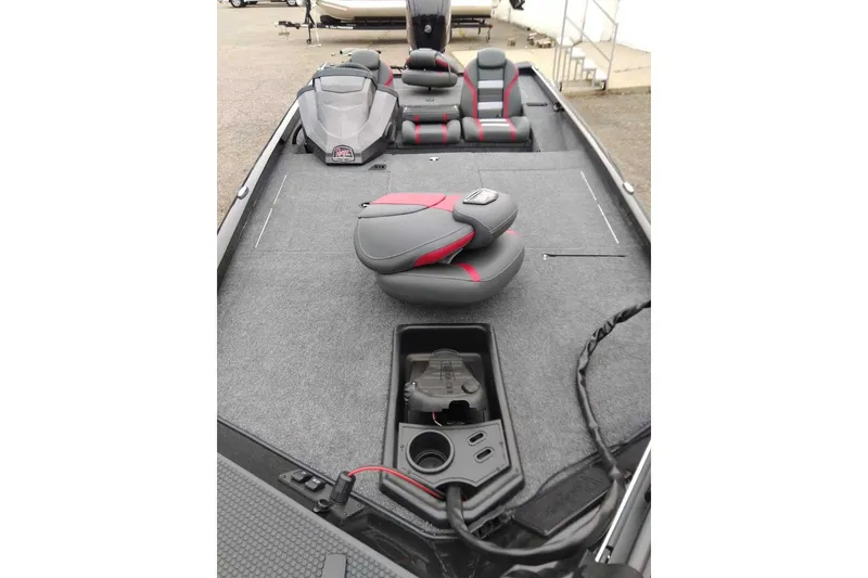Slide: The Image of 2027 Ranger RT188 boat interior with seating and storage compartments. - 2