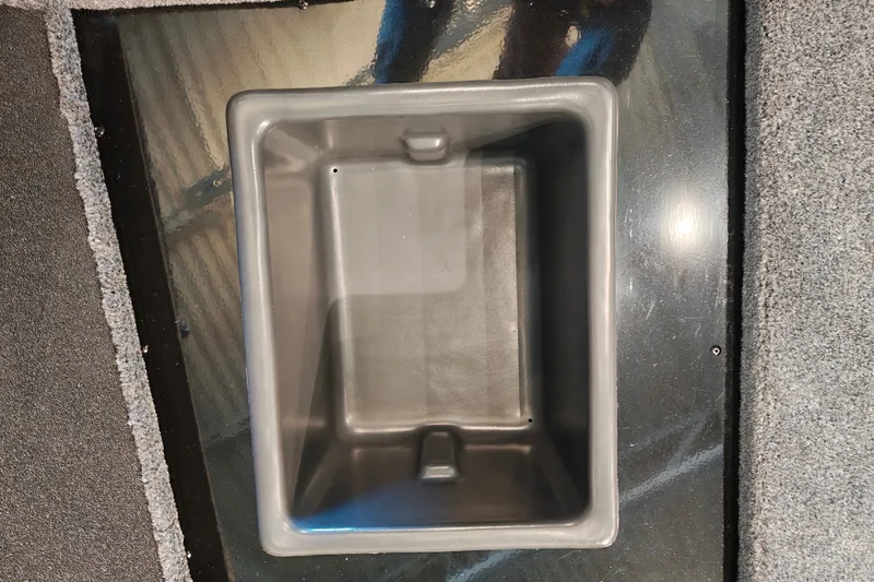 Slide: The Image of Interior storage compartment of 2027 Ranger RT178 boat, featuring a rectangular design. - 30