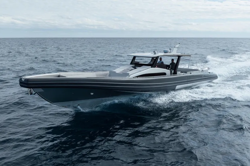 The Image of 2022 Novamarine BS 160 Outboard cruising on open sea under cloudy sky. - 0